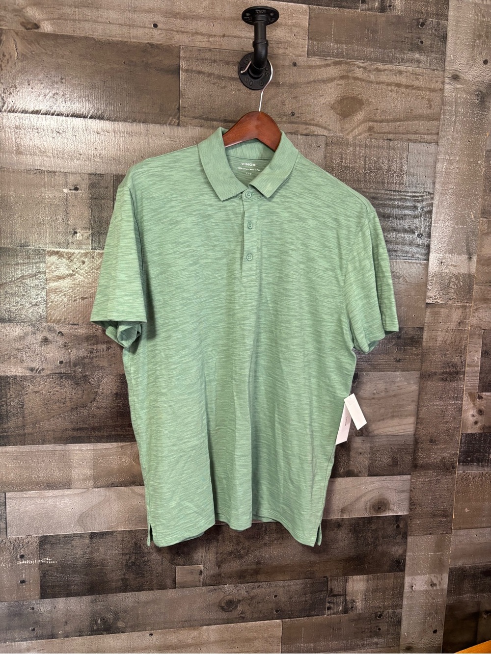 NWT Vince 363SAG MX5239400 100% Cotton Polo Shirt Large